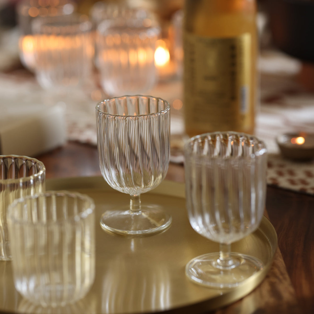 Kira Stemware Chalice - set of 4 by Fleck India - Resonant