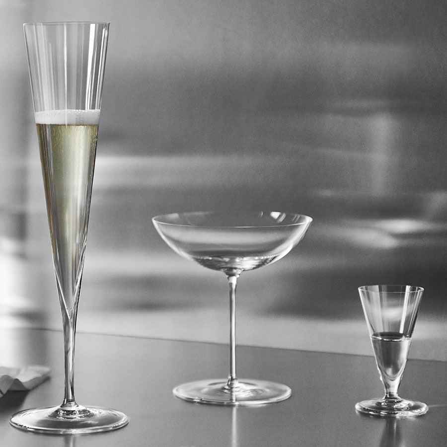 Geometry Champagne Set of 2: Geometric Elegance for Sparkling Wines