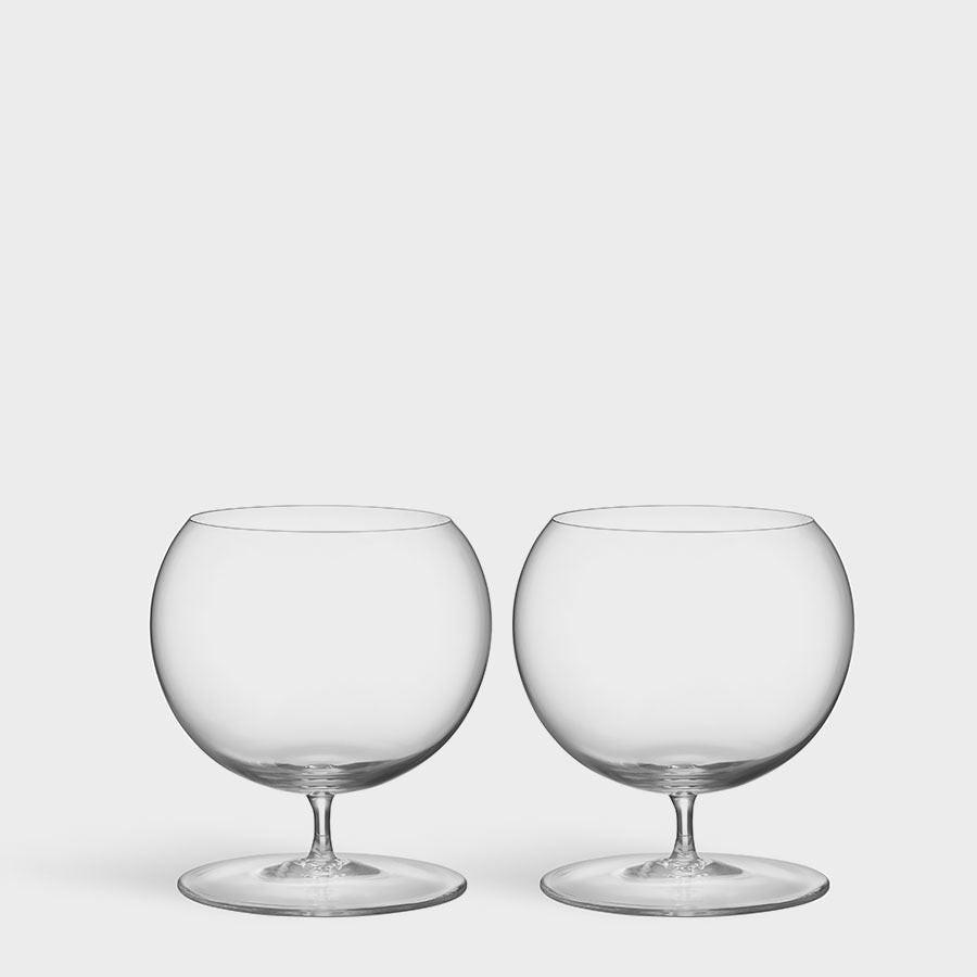 Geometry Cognac Set of 2: Sculptural Sophistication for Cognac.