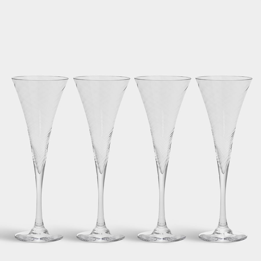 Helena Champagne - Set of 4 - Resonant- Orrefors
