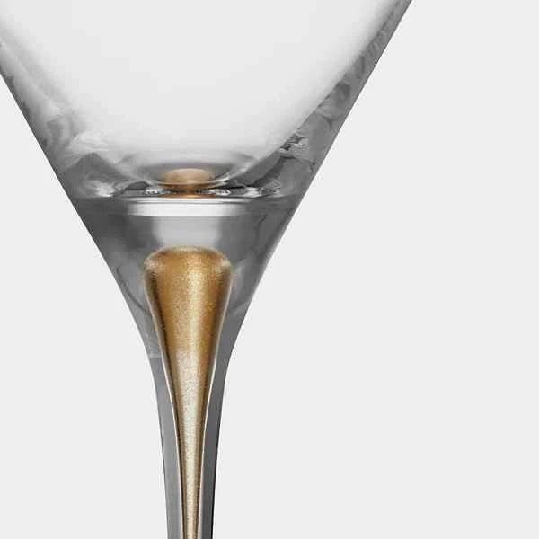 Intermezzo Gold Martini Glasses - Set of 2