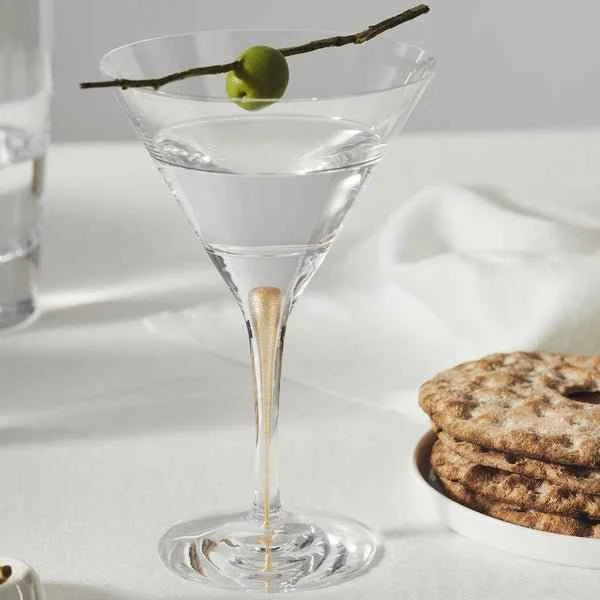 Intermezzo Gold Martini Glasses - Set of 2
