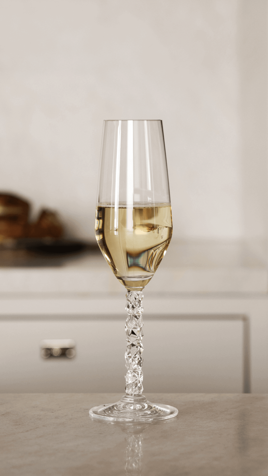 Orrefors Carat Champagne Flutes (8oz): Luminous Elegance by Lena Bergström at Resonant OrreforsSTEMWAREChampagne GlassesGLASSWARE
