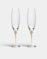 Orrefors Intermezzo Gold Champagne Flutes (7oz): Celebrate in Style at Resonant OrreforsSTEMWAREChampagne GlassesGLASSWARE